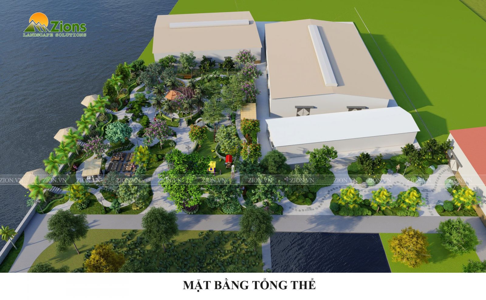 Dự án quy hoạch cảnh quan 1800m2 tại Hải Phòng - thiết kế bởi Zion's